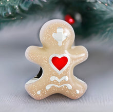 Cargar imagen en el visor de la galería, Gingerbread Man Bead Charm - Light Brown Sparkle