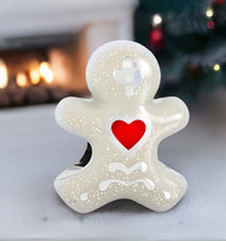 Cargar imagen en el visor de la galería, Gingerbread Man Bead Charm - Cream Sparkle