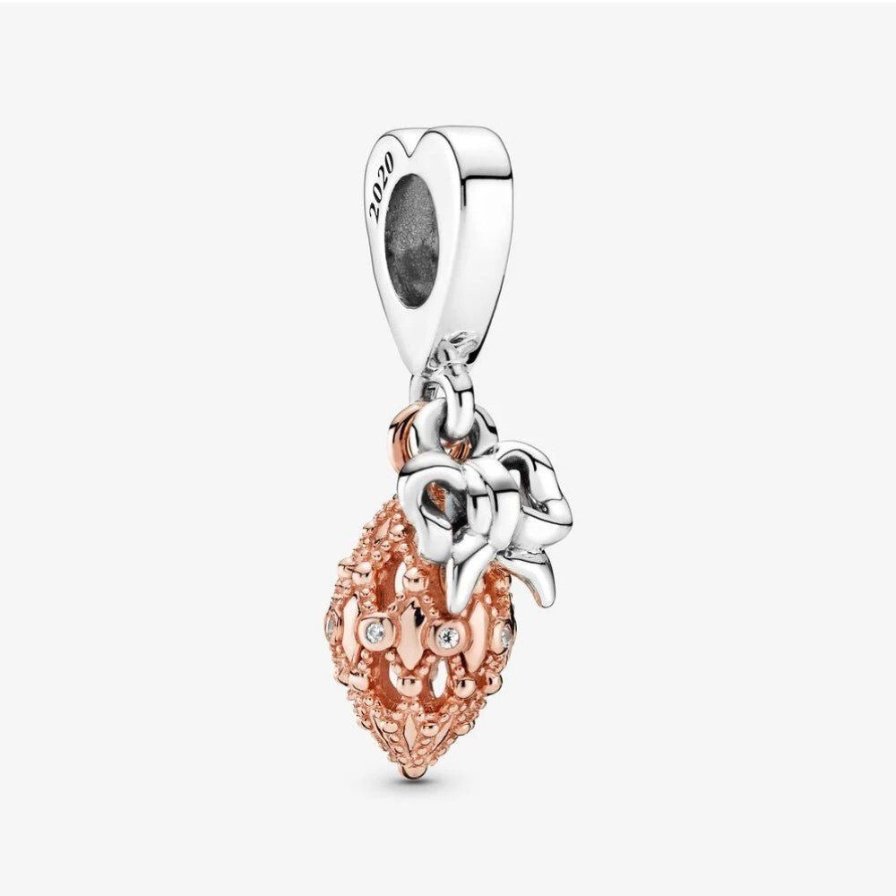 14k Rose Gold Vermeil, Christmas Ornament Charm 2020