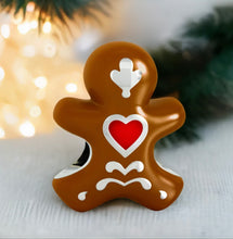 Cargar imagen en el visor de la galería, Gingerbread Man Bead Charm - Brown Pearlescent
