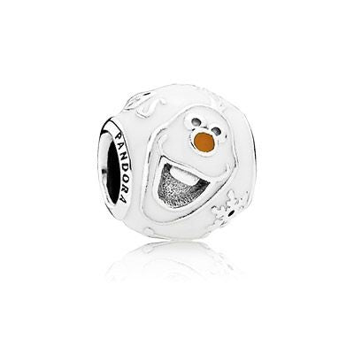 Disney Silver Enamel Olaf Charm