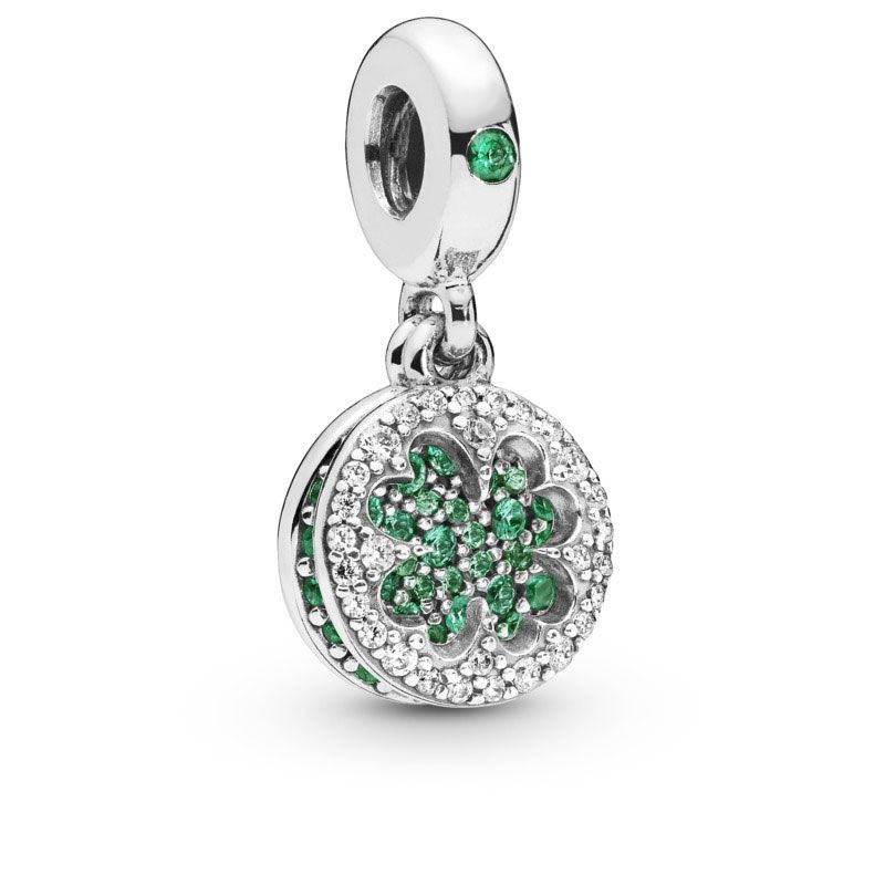 Dazzling Clover Crystal & CZ Dangle Charm