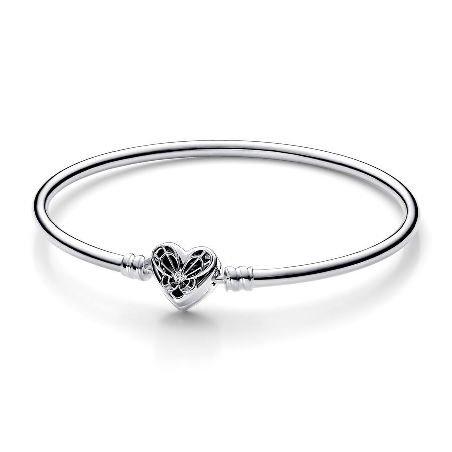 Moments Heart & Butterfly Bangle