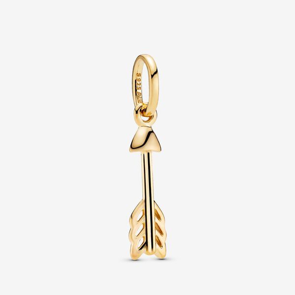 18K Over Silver Arrow of Cupid Dangle Charm