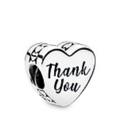 Silver Thank You Charm