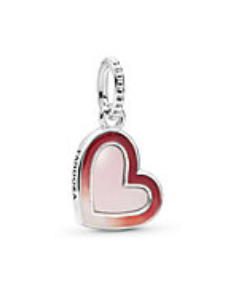Silver Assymetrical Heart Dangle Charm