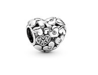 Moments Silver CZ Heart Charm