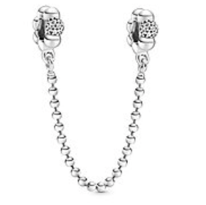 Signature Silver CZ Safety Chain