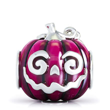 Cargar imagen en el visor de la galería, Halloween Pumpkin Jewel Luxe Color™ Enamel Bead Charm - Vivid Purple
