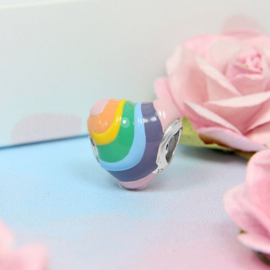 RAINBOW HEART BEAD