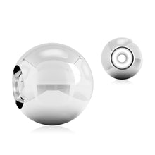 Cargar imagen en el visor de la galería, Smooth Silver BALL Stopper - Silicone Core
