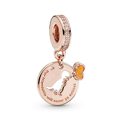 Charm de Dinosaurio y Mariposa