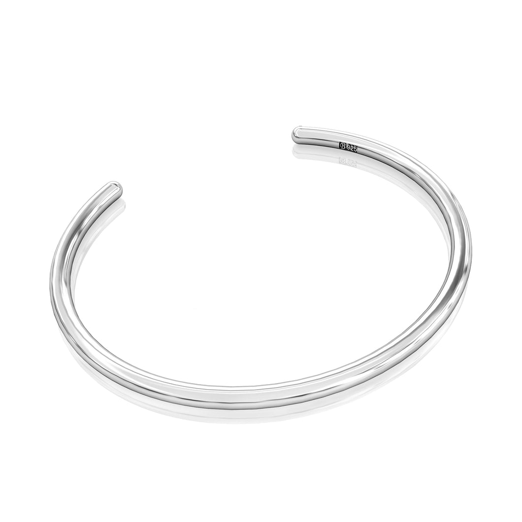 Cuff Bangle - Smooth Silver